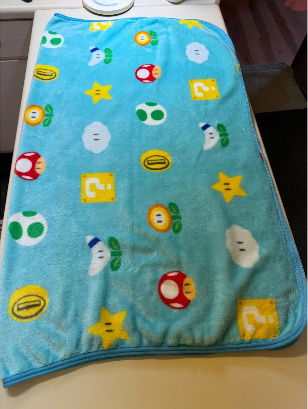 Super Mario Themed Plush Throw Blanket